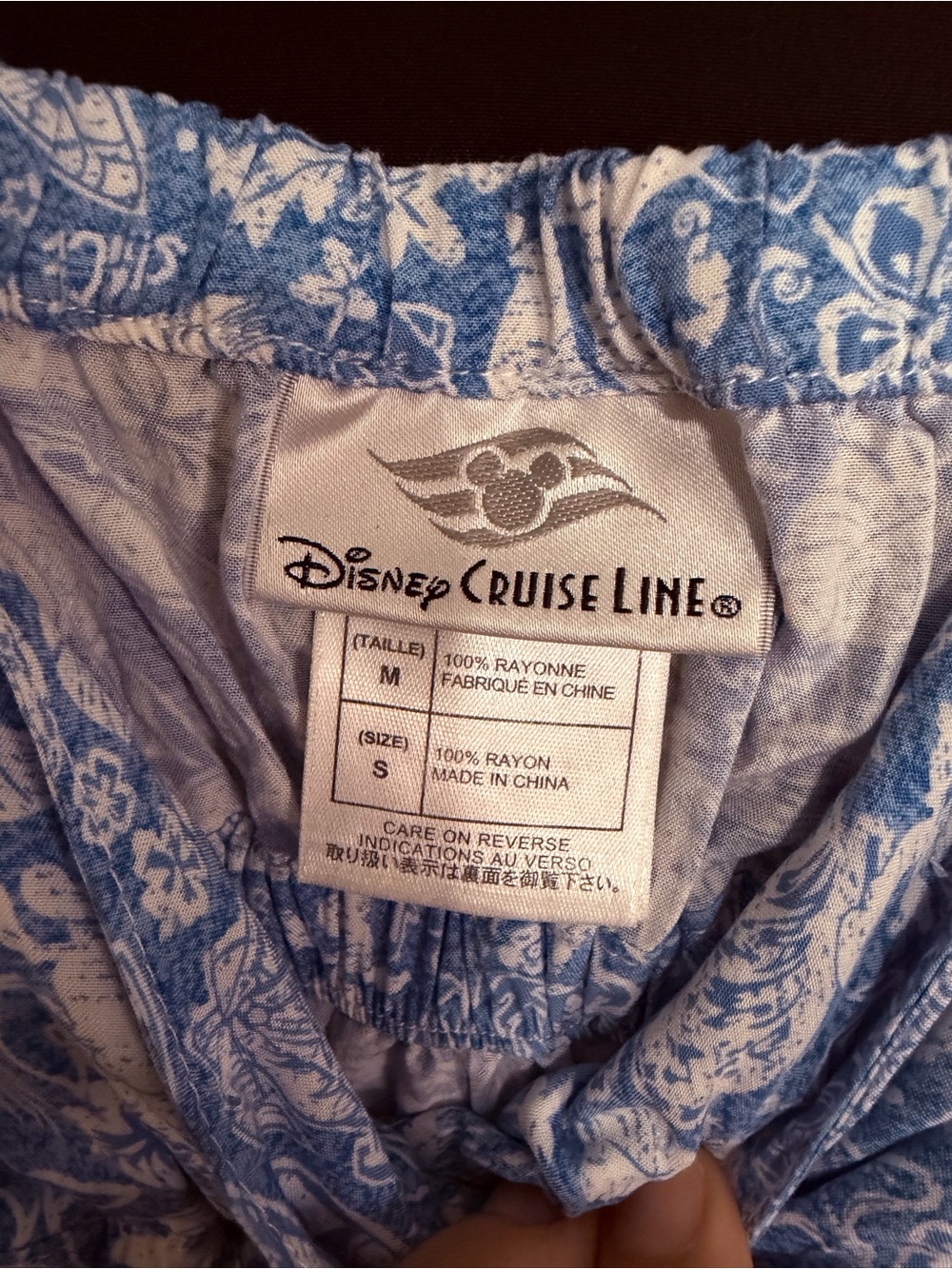 Disney Cruise dress Blue & White Floral Mini Sundress Castaway Spaghetti Straps - Picture 3 of 8